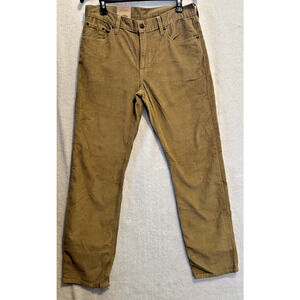 Levis Jeans Mens Tan Corduroy Slim Straight Leg Jeans Cotton 29x30 NWT